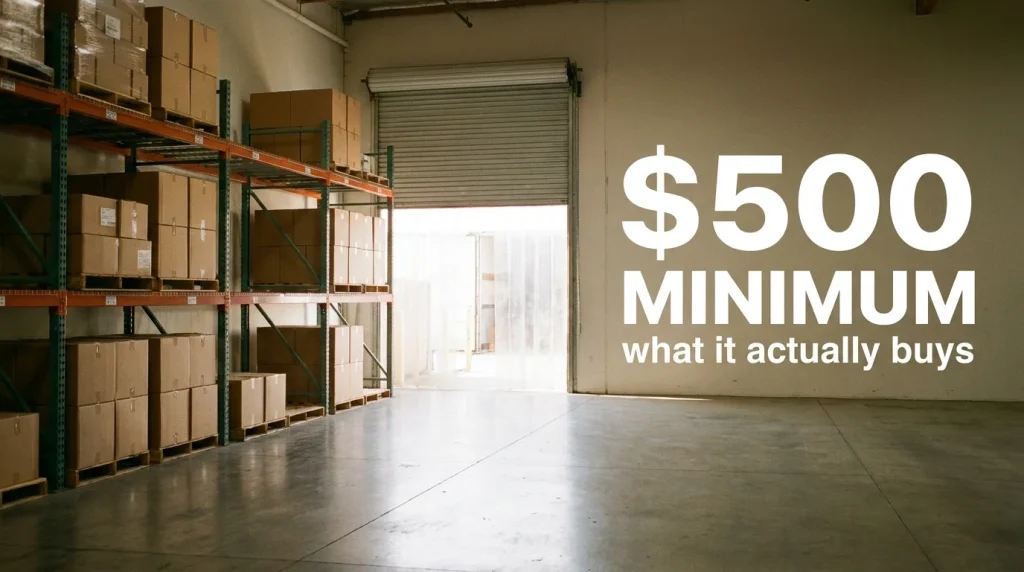 3pl monthly minimum